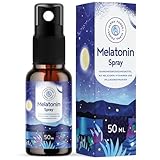 Melatonin Spray Hochdosiert - 400 Tage Vorrat (50ml) - mit Baldrian,...
