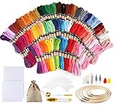 100 Farben Stickerei Set,Kreuzstich Starter Kit Stickerei Basteln Crafts...