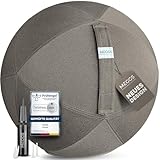 MEGGS® Stoff-Sitzball 65cm, Ergonomisch Sitzen im Büro & Zuhause,...