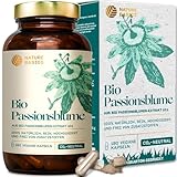 Bio Passionsblume - 180 Kapseln hochdosiert / 1100 mg Bio Passionsblumen...