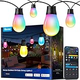 Govee Lichterkette Außen 30M, RGBICW LED Lichterkette, IP66 Wasserdicht,...