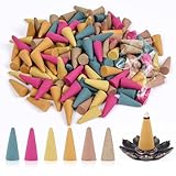 AUAUY 120 Stück Räucherkerzen, Natürliche Aromatische Räucherkegel,...