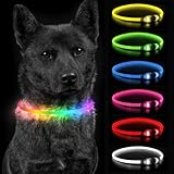Jsdoin Luminous Dog Collar, Rechargeable LED Collar for Dogs, Light Strip,...