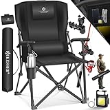 KESSER® Campingstuhl faltbar bis 160 kg | Angelstuhl Faltstuhl Klappstuhl...