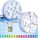 Joycome Poolbeleuchtung 13 RGB LED Unterwasser Pool Licht, 2 Stück...