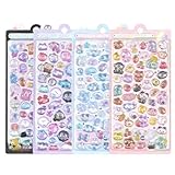 Auroriel 4 Blatt 3D Puffy Sticker 200+ Kawaii Harz Deko Sticker Für...
