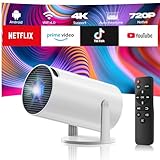 Mini Beamer 4K mit WiFi6 und Bluetooth5.0, Android11.0 Natives...