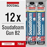 12x Soudal Soudafoam Gun B2 Pistolenschaum PU Schaum Montageschaum Füll- &...