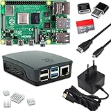 Raspberry Pi 4 4GB Starter-Set | 64GB Micro SD Karte | USB-C Netzteil |...