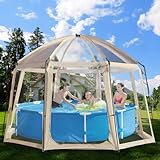 Poolabdeckung Rund – 460x460x300cm – Pool Dome für Pools bis ca. Ø...