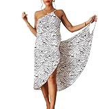 ATRACTIVOLL Damen Strandkleid Bikini Cover Up Sommer, V-Ausschnitt,...