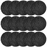 15 Stück Aktivkohlefaser-Baumwoll-Filterpads, 17 cm x 0,5 cm, schwarz,...