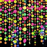 Fesnova Neon Perlenvorhang Schwarzlicht Deko, Mehrfarbige Hängedekoration...