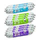 PURBELLO Hunde-Rolle Nassfutter Mix-Paket I - 3 x Pferd, 3 x Ziege, 2 x...