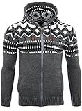 Reslad Herren Grobstrick Norweger Pullover Winter Strickjacke...