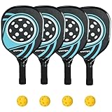 SPORTNOW Pickleball Paddles Schläger Set, Pickleball Paddles Set mit 4...