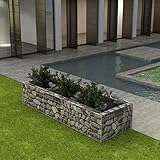 Gabion Hochbeet Pflanzgefäß verzinkt 270x90x50cm für Gartengestaltung...