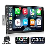 Podofo 9 Zoll Autoradio 1 Din mit Apple Carplay, Bluetooth und Android Auto...