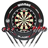 WINMAU Blade 6 Professionelle Bristle Klassische Dartscheibe with Surround...