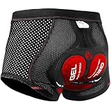 X-TIGER Herren Radunterhose Fahrradhosen mit 5D Sitzpolster Fahrrad MTB...