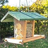 zooprinz Vogelhaus zum aufhängen – Vogelfutterspender mit stabilen...