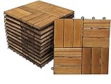 SAM Holzfliese 02, Akazienholz massiv + geölt, 11 Fliesen für 1m², 30x30...