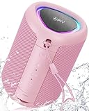 AY Tragbarer Bluetooth Lautsprecher mit Licht, Musikbox Bluetooth mit...