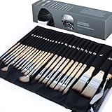 ARTIFY 25-teiliges Premium Malpinselset, Flache Filbert Rund Fächer Liner...