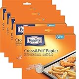 5 x Toppits® Cross&Frit Papier / Back-Spezialpapier (8 Bögen - 37 x 30...