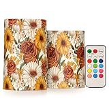 ZRWLUCKY Herbsternte Thanksgiving Gänseblümchen Rose Orange Beige...