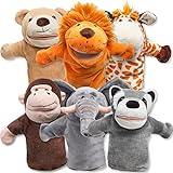 JOYIN 6 Stück Tier Handpuppen Spielzeug Set für Kinder,Freunde Im...