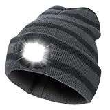 TAGVO LED Beleuchtete Mütze, Wiederaufladbare USB Laufmütze mit Licht...