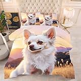 ZZXHG 3D Druck Bettdecke Ersetzt Daunendecke & Atmungsaktiv - Chihuahua,...