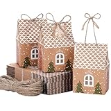 TsunNee 50 Stück Weihnachten Party Geschenkboxen, Kraftpapier...