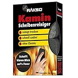 RAKSO Kaminscheibenreiniger - 2 Kaminglasreinger, Kaminreiniger Scheibe,...