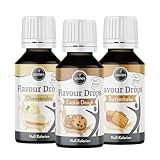 borchers Flavour Drops Probierpaket | je 1 x Cheesecake, Cookie Dough und...