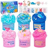 FGZU 6 Stück Slime Set mit Fluffy Cloud Slime, Butter Slime ＆ Clear...