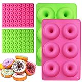 4 Silicone Donut Molds, 6 Kavitäten Round Mold Gummy Candy and 48...