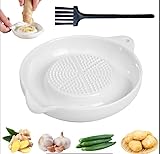 Knoblauchreibe 2 Stück Ingwerreibe Keramikreibe Knoblauchreibe Keramik...