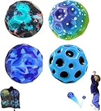 YiJiuBa 4 Bällen, Mond Ball,7cm Hohe Springender Gummiball Sprünge...