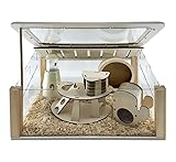 Roodz Designer Hamsterkäfig – 5-teiliges Set mit Laufrad, Versteck, Loft...