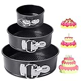 HomeMall Kuchenform Rund Set,Springform Cake Pans mit Flachboden...