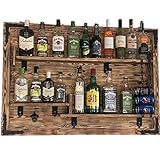 weeco Holzregal Hausbar zum Hängen - Handgemacht Rustikale Stil Wand Bar...