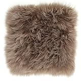-LUXOR- living Sitzkissen Stuhl Echtfell, Flauschige Sitzauflage,...