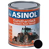 ASINOL RAL 9005 tiefschwarz hochglänzend 1 Liter, 1.000ml Kunstharzlack