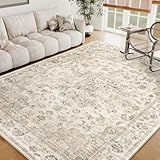 Vintage Beige Waschbarer Teppich Wohnzimmer 160x230cm Retro Rugs for Living...