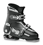 Roces Kinder Verstellbarer Kinderskischuh IDEA UP 19.0-22.0, Black/Silver,...
