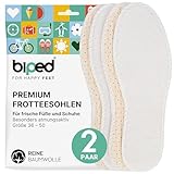 biped 2 Paar Barfußsohlen - Frottee Einlegesohlen aus 100% Baumwolle und...