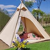 Outdoor 2M Canvas Camping Pyramide Tipi Zelt Erwachsene Indianer Tipi Zelt...