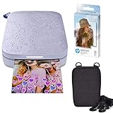 HP Sprocket Portable 2x3 Zoll Sofortbilddrucker (Lila) Zink-Papierbündel